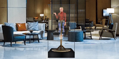 innovatie hotel gepersonaliseerde 3d hologram systemen met Hypervsn en holographic human