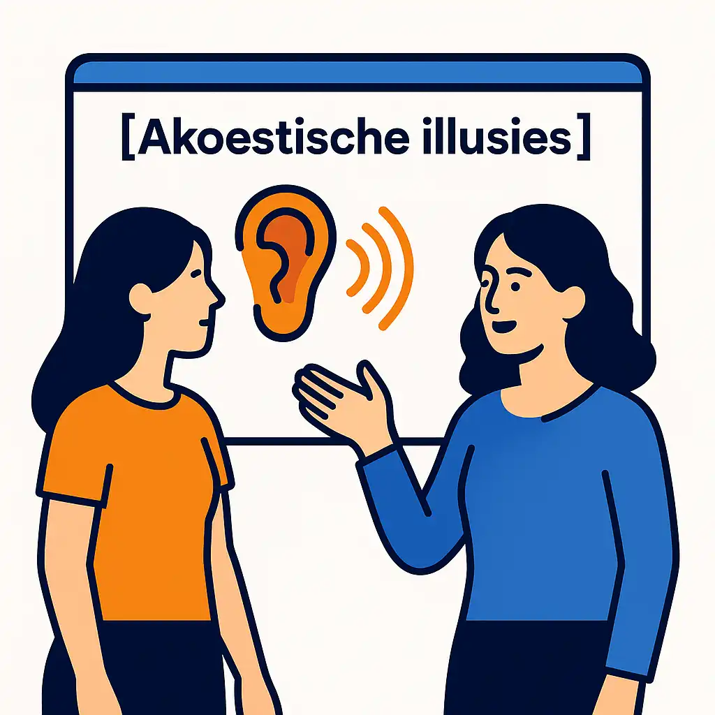 Akoestische illusies illustratie begrippen Hyperfocus