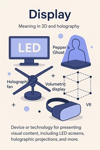 display betekenis in 3D en holografie