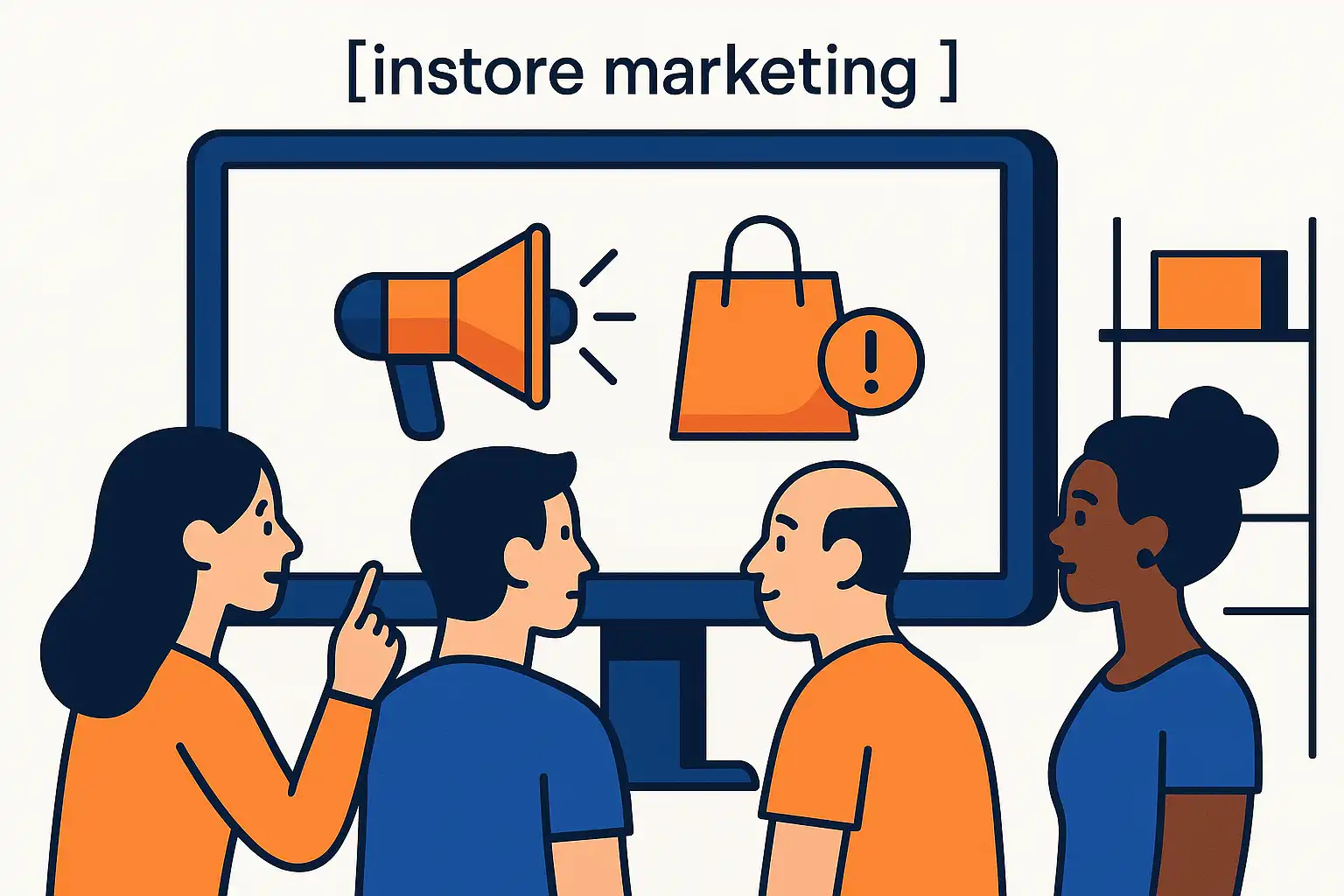 instore marketing illustratie en begrippen