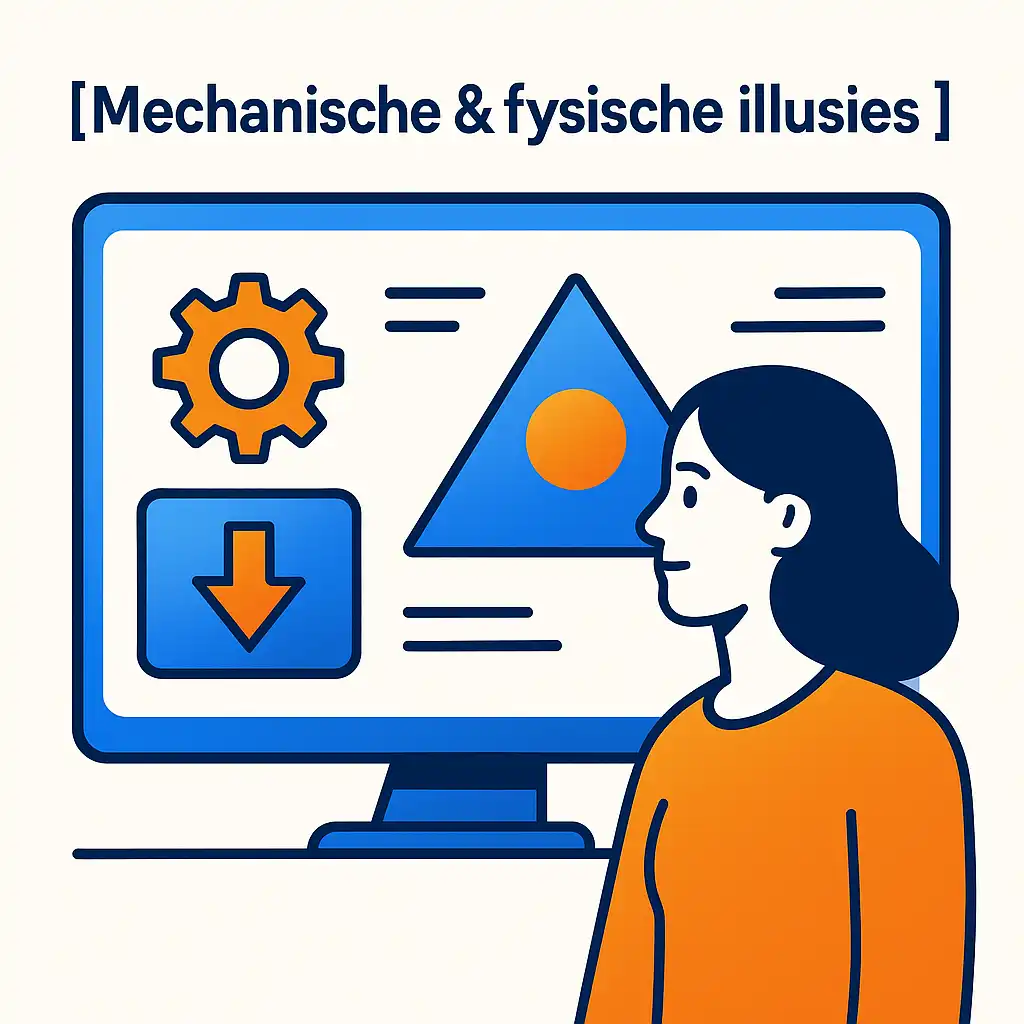 Mechanische & fysische illusies illustratie begrippen Hyperfocus