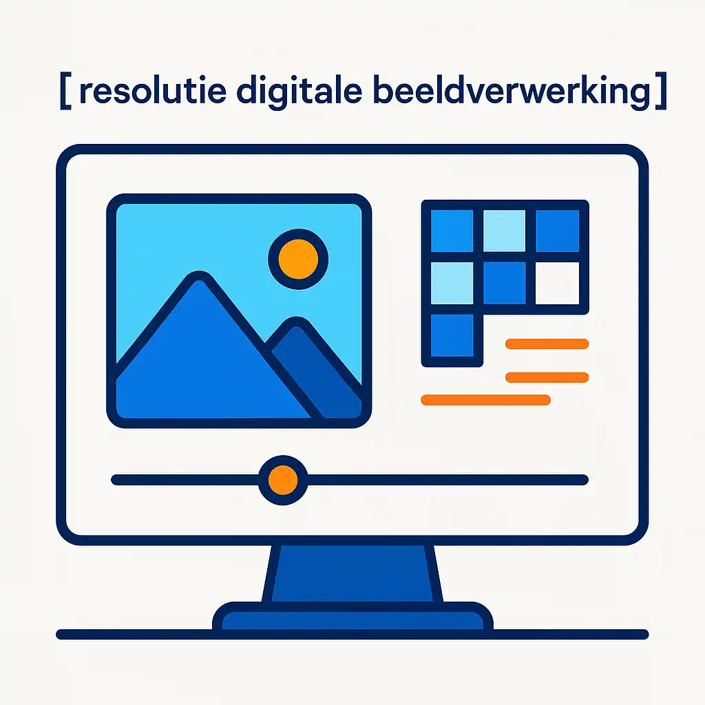 Resolutie digitale beeldverwerking illustratie begrippen Hyperfocus