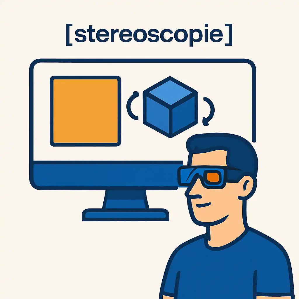 stereoscopie illustratie begrippen Hyperfocus