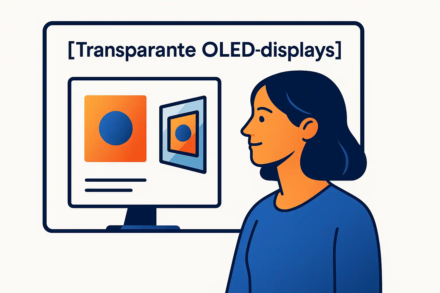 Transparante oled displays illustratie begrippen Hyperfocus