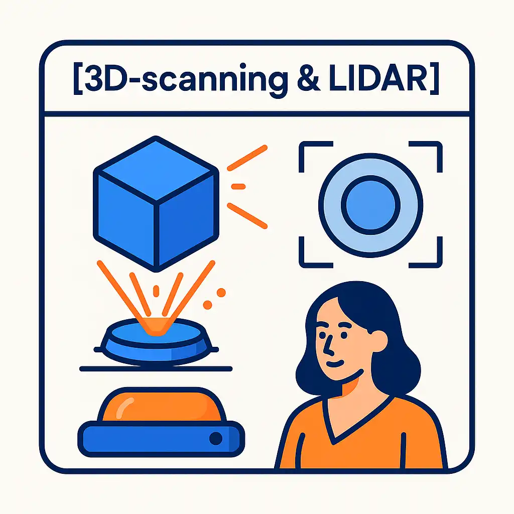 3D-scanning & LIDAR illustratie begrippen Hyperfocus