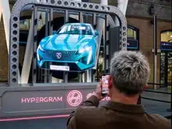 Holografische display als permanente showroomoplossing