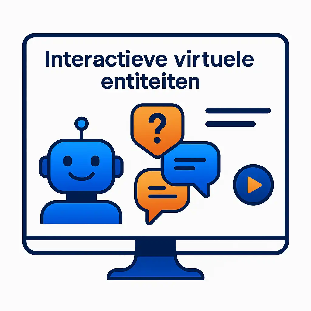 Interactieve virtuele entiteiten illustratie begrippen Hyperfocus