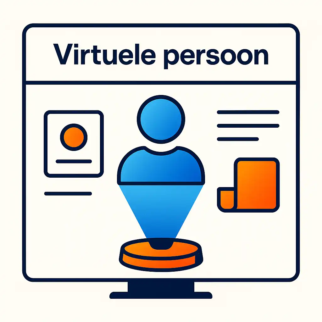 virtuele persoon illustratie Hyperfocus