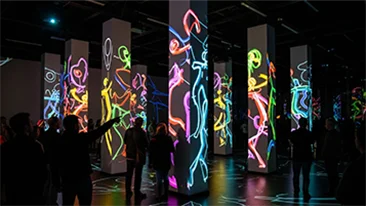 eventpresentatie met 3D projectie