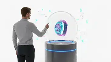 Interactieve schermen onder huren van 3D apparatuur